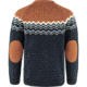 Fjallraven Ovik Knit Sweater - Mens, Dark Navy-Terracotta Brown, Extra Small, F81829-555-243-XS