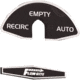 Flow-Rite Flow Rite Replacement Actuator Knob Decal Rear, MD-DCL-013-WHT