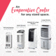 Frigidaire 2-in-1 Evaporative Air Cooler and Fan, Cools 250 sq ft, White, White, EC200WF