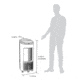 Frigidaire 2-in-1 Evaporative Air Cooler and Fan, Cools 250 sq ft, White, White, EC200WF