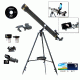 Galileo Refractor Telescope with Smartphone Photo Adapter 1.25in 6mm Eyepiece, 20mm Eyepiece, Black, 800x60mm G-860BG