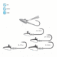 Gamakatsu Darter 26 Jighead, 1/8oz, 2/0 Hook, Nickel Silver Black, 5 Pack, 505412-1/8