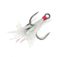 Gamakatsu Feathered Treble MH, Size 1, White/Tinsel, 417210-WT