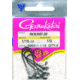 Gamakatsu Round 26 Jighead, 1/16oz, Nickel Silver Black, 1/0 Hook5 Pack, 500411-1/16