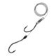 Gamakatsu Walleye LG Two Hook Rig, Needle Point Wide Gap, Light Wire, Octopus, NS Black, Size 6, 5 per Pack, 278307-08
