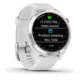 Garmin Approach S42 GPS Smartwatch, Stainless Steel with White Band, 010-02572-11