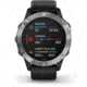 Garmin Fenix 6 Multisport GPS Smartwatch, Silver w/Black Band, 010-02158-00