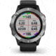 Garmin Fenix 6 Multisport GPS Smartwatch, Silver w/Black Band, 010-02158-00