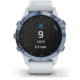 Garmin Fenix 6 Pro Solar Watch, Mineral Blue w/Whitestone band, 010-02410-18