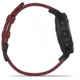 Garmin Fenix 6 Sapphire Multisport Fitness Watch, Black DLC w/Red Nylon Band, 010-02158-16