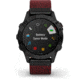 Garmin Fenix 6 Sapphire Multisport Fitness Watch, Black DLC w/Red Nylon Band, 010-02158-16
