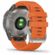 Garmin Fenix 6 Sapphire Multisport Fitness Watch, Ti Gray w/Orange Band, 010-02158-13