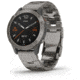 Garmin Fenix 6 Sapphire Multisport Fitness Watch, Titanium Gray w/Ti Band, 010-02158-22