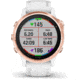 Garmin Fenix 6S Pro Multisport GPS Smartwatch, Rose Gold w/White Band, 010-02159-10