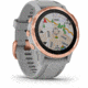 Garmin Fenix 6S Sapphire Multisport GPS Smartwatch, Rose Gold w/Gray Band, 010-02159-20
