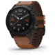 Garmin Fenix 6X Sapphire Multisport GPS Smartwatch, Black DLC w/Brown Leather Band, 010-02157-13
