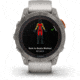 Garmin Fenix 7 ProSapphire Solar Edition Titanium with Fog Gray/Ember Orange Band Watch, 010-02777-20