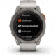 Garmin Fenix 7 ProSapphire Solar Edition Titanium with Fog Gray/Ember Orange Band Watch, 010-02777-20