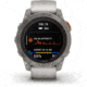 Garmin Fenix 7 ProSapphire Solar Edition Titanium with Fog Gray/Ember Orange Band Watch, 010-02777-20