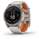 Garmin Fenix 7 ProSapphire Solar Edition Titanium with Fog Gray/Ember Orange Band Watch, 010-02777-20