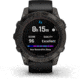 Garmin Fenix 7S Pro Sapphire Solar Edition Carbon Gray DLC Titanium with Black Band Watch, 010-02776-10
