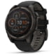 Garmin fenix 8 Solar 47mm GPS Watch, Sapphire, Carbon Gray DLC Titanium with Black/Pebble Gray Silicone, 010-02906-10