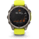 Garmin fenix 8 Sapphire Solar Edition 47mm GPS Watch, Titanium with Amp Yellow/Graphite Silicone, 010-02906-20