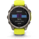 Garmin fenix 8 Sapphire Solar Edition 47mm GPS Watch, Titanium with Amp Yellow/Graphite Silicone, 010-02906-20