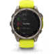 Garmin fenix 8 Sapphire Solar Edition 47mm GPS Watch, Titanium with Amp Yellow/Graphite Silicone, 010-02906-20