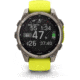 Garmin fenix 8 Sapphire Solar Edition 47mm GPS Watch, Titanium with Amp Yellow/Graphite Silicone, 010-02906-20