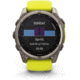 Garmin fenix 8 Sapphire Solar Edition 51mm GPS Watch, Titanium with Amp Yellow/Graphite Silicone, 010-02907-20