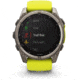 Garmin fenix 8 Sapphire Solar Edition 51mm GPS Watch, Titanium with Amp Yellow/Graphite Silicone, 010-02907-20