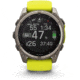 Garmin fenix 8 Sapphire Solar Edition 51mm GPS Watch, Titanium with Amp Yellow/Graphite Silicone, 010-02907-20