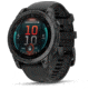 Garmin fenix E AMOLED 47mm GPS Watch, Slate Gray Steel with Black Silicone Band, 010-03025-03