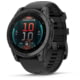 Garmin fenix E AMOLED 47mm GPS Watch, Slate Gray Steel with Black Silicone Band, 010-03025-03