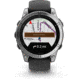 Garmin fenix E AMOLED 47mm GPS Watch, Stainless Steel with Black Silicone Band, 010-03025-02