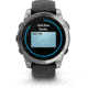Garmin fenix E AMOLED 47mm GPS Watch, Stainless Steel with Black Silicone Band, 010-03025-02