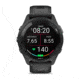 Garmin Forerunner 265 Watch, Black Bezel and Case w/ Black/Powder Gray Silicone Band, 010-02810-00