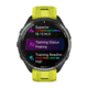 Garmin Forerunner 965, Carbon Gray DLC Titanium Bezel w/ Black Case and Amp Yellow/Black Silicone Band, 010-02809-02