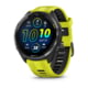 Garmin Forerunner 965, Carbon Gray DLC Titanium Bezel w/ Black Case and Amp Yellow/Black Silicone Band, 010-02809-02
