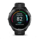 Garmin Forerunner 965 Watch, Carbon Gray DLC Titanium Bezel w/ Black Case and Black/Powder Gray Silicone Band, 010-02809-00