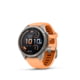 Garmin Fenix 9 Pro Watch, 43mm Case Diameter, Titanium Bezel, Shell Pink/Autumn Orange Silicone Band, 010-04335-00