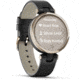 Garmin Lily Smartwatch - Womens, Metal Hazel / Black Leather, 010-02384-A1