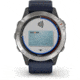 Garmin Quatix 6 Watch 47mm, w/Captain Blue Band, Gray, 010-02158-90