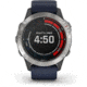 Garmin Quatix 6 Watch 47mm, w/Captain Blue Band, Gray, 010-02158-90