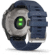 Garmin Quatix 6 Watch 47mm, w/Captain Blue Band, Gray, 010-02158-90