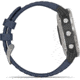 Garmin Quatix 6 Watch 47mm, w/Captain Blue Band, Gray, 010-02158-90