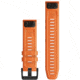 Garmin Quick Fit 22 Watch Band, Ember Orange Silicone, 22 mm, 010-12863-01