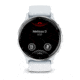 Garmin Venu 3 Watch, Silver Stainless Steel Bezel w/ Whitestone Case and Silicone Band, 010-02784-00