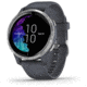 Garmin Venu GPS Smartwatch, Granite Blue/Silver, 010-02173-01